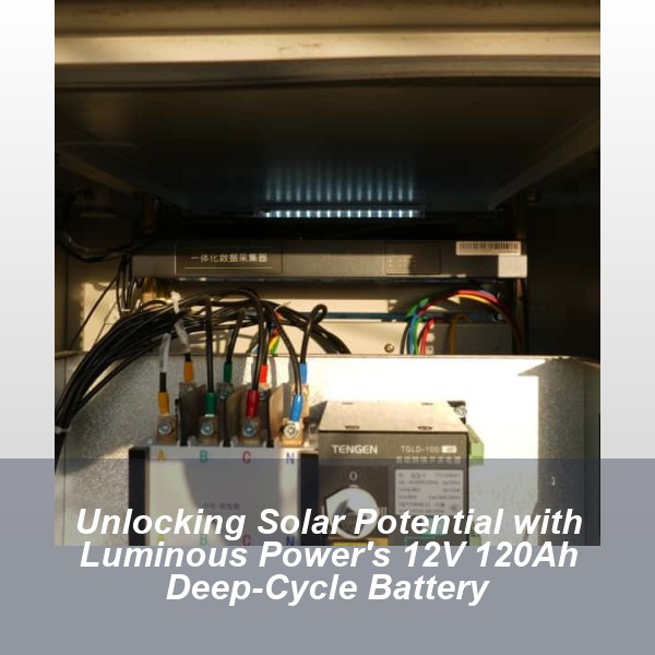 Unlocking Solar Potential with Luminous Power's 12V 120Ah Deep-Cycle Battery